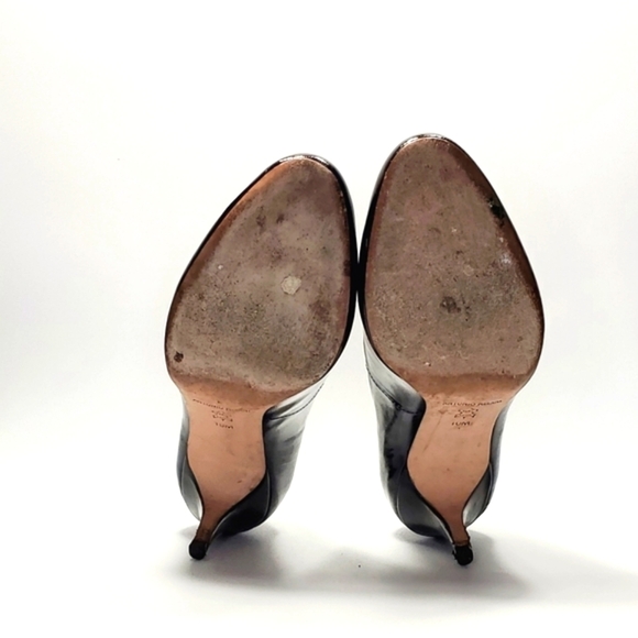 Antonio Melani Fallon Shoes Black Leather Heels Size 10 - Picture 9 of 14